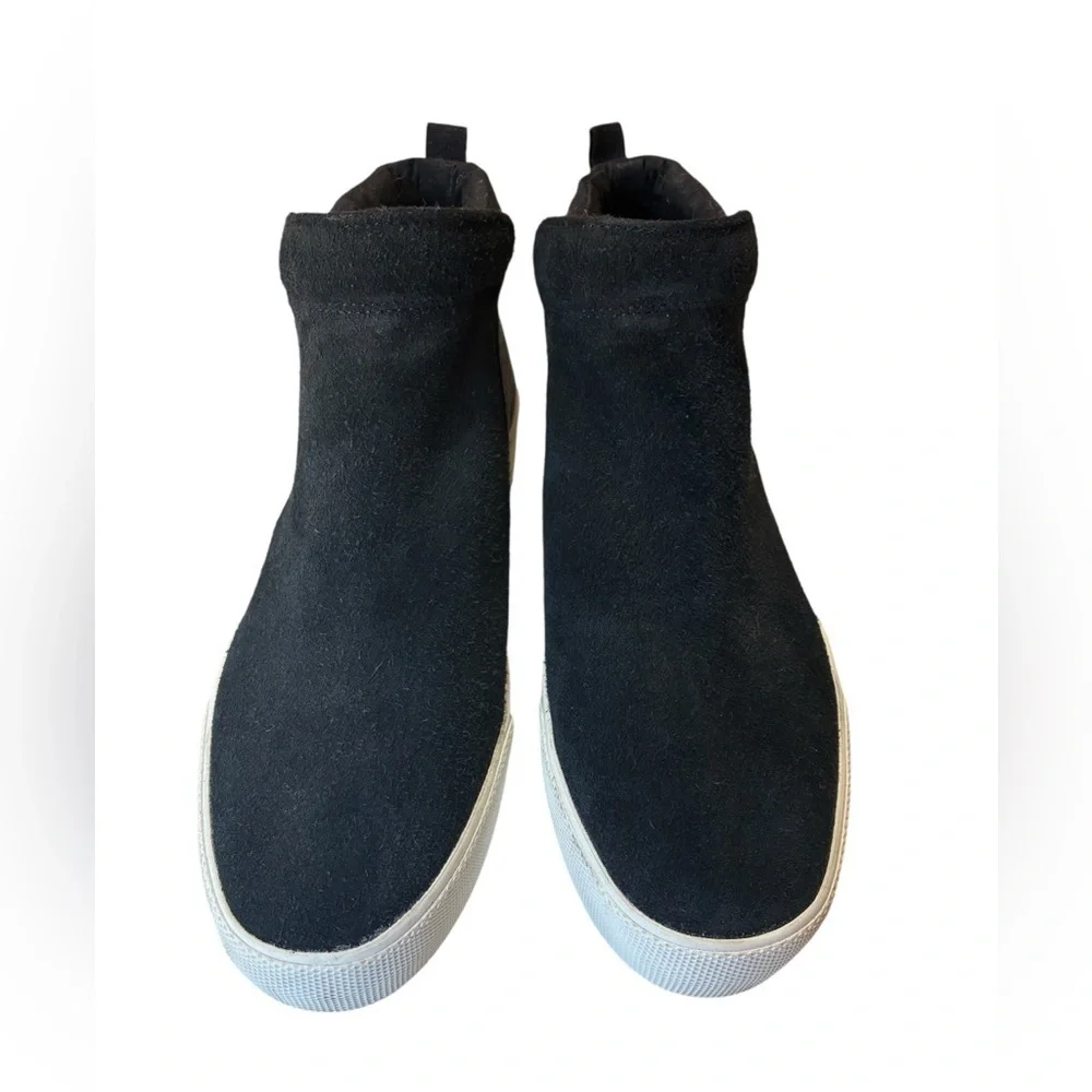 Keds Womens Cooper Black Suede/Canvas Zip Booties, Size 8.5, Excellent Condition